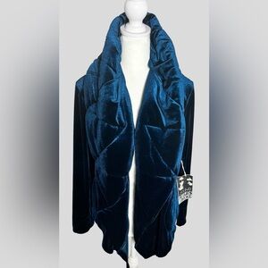 Young Fabulous & Broke Blue Velvet Jacket/Hoodie